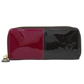 本物 ルイヴィトン LOUIS VUITTON LV ポルトフォイユ ミロワール ヴェルニ レザー 長財布 アマラント マゼンダ M64403 ビトン 財布 ウォレット 中古・