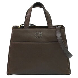 本物 ロエベ LOEWE アナグラム 2WAY ショルダーバッグ ハンドバッグ レザー ブラウン Anagram バッグ 中古・