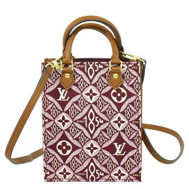 本物 ルイヴィトン LOUIS VUITTON LV プティット サックプラ SINCE1854 モノグラム ジャガード ショルダーバッグ ボルドー M69846 ビトン 中古・