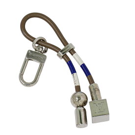 本物 ルイヴィトン LOUIS VUITTON LV コーデッジ キーリング キーホルダー メタル レザー シルバー金具 ブラウン MP1685 ビトン 雑貨小物 中古・