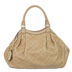 本物 グッチ GUCCI スーキー グッチシマ レザー トートバッグ ハンドバッグ ピンク 211944 Sukey バッグ 中古・
