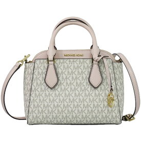 本物 マイケルコース MICHAEL KORS ダリア MK シグネチャー 2WAY ショルダーバッグ ハンドバッグ ポシェット PVC アイボリー バッグ 中古