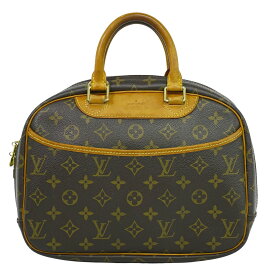 本物 ルイヴィトン LOUIS VUITTON LV トゥルーヴィル モノグラム ハンドバッグ ブラウン M42228 Trouville ビトン バッグ 中古・