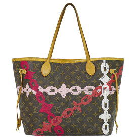 本物 ルイヴィトン LOUIS VUITTON LV ネヴァーフル MM モノグラム ベイ トートバッグ ショルダーバッグ ブラウン ピンク系 M41991 ビトン バッグ 中古・