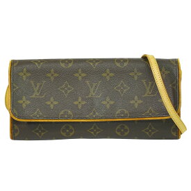 本物 ルイヴィトン LOUIS VUITTON LV ポシェットツイン GM モノグラム 2WAY ショルダーバッグ クラッチバッグ ブラウン M51852 ビトン バッグ 中古・