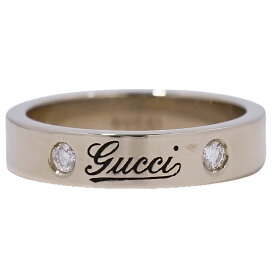 本物 グッチ GUCCI アイコン プリント ダイヤモンド 750 CG リング 指輪 9 8.5号 シャンパンゴールド Icon Print アクセサリー ジュエリー 中古