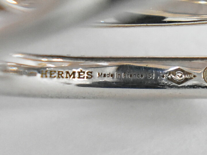 楽天市場】本物 エルメス HERMES シェーヌダンクル パンク リング 指輪  