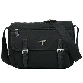 本物 プラダ PRADA ナイロン ショルダーバッグ ポシェット ブラック バッグ 中古・