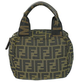 本物 フェンディ FENDI ズッカ ハンドバッグ キャンバス ブラウン Zucca バッグ 中古・