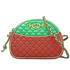 本物 グッチ GUCCI ラミネート レザー ショルダーバッグ ポシェット マルチカラー 534951 バッグ 中古・