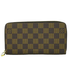本物 ルイヴィトン LOUIS VUITTON LV ジッピーウォレット ダミエ エベヌ 長財布 ブラウン N60015 ビトン 財布 ウォレット 中古・