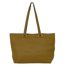 本物 プラダ PRADA レザー ショルダーバッグ トートバッグ ブラウン バッグ 中古・