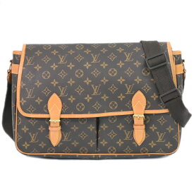 本物 ルイヴィトン LOUIS VUITTON LV ジベシエール GM ショルダーバッグ ポシェット ブラウン M42249 Gibeciere ビトン バッグ 中古