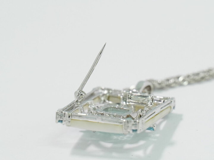 楽天市場】本物 アクアマリン 5.26ct シェル ブルートパーズ 0.47ct 