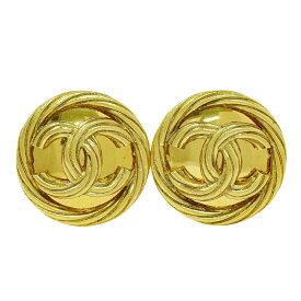 本物 シャネル CHANEL ココマーク イヤリング GP ゴールド メッキ Coco Mark アクセサリー ジュエリー 中古・