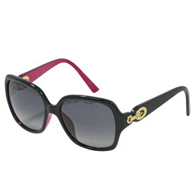 本物 クリスチャンディオール Christian Dior ロゴ サングラス アイウェア プラスチック レザー GP ゴールド メッキ ブラック ピンク 眼鏡 メガネ 服飾小物 中古・