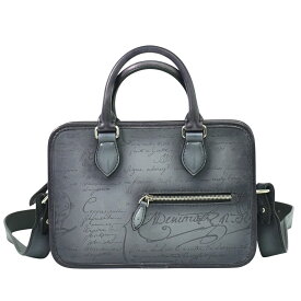 本物 ベルルッティ BERLUTI アンジュール ガリバー 2WAY ショルダーバッグ ハンドバッグ ポシェット レザー グレー バッグ 中古・