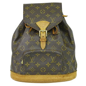 本物 ルイヴィトン LOUIS VUITTON LV モンスリ MM リュックサック バックパック モノグラム ブラウン M51136 ビトン バッグ 中古・