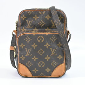 本物 ルイヴィトン LOUIS VUITTON LV アマゾン モノグラム ショルダーバッグ ポシェット ブラウン M45236 Amazon ビトン バッグ 中古