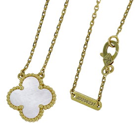 本物 ヴァンクリーフ & アーペル Van Cleef & Arpels ヴィンテージ アルハンブラ Au750 YG ネックレス イエローゴールド アクセサリー ジュエリー 中古