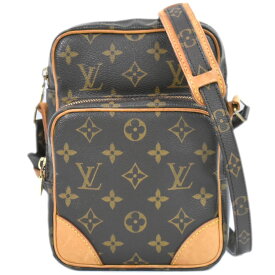 本物 ルイヴィトン LOUIS VUITTON LV アマゾン モノグラム ショルダーバッグ ポシェット ブラウン M45236 Amazon ビトン バッグ 中古