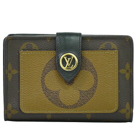 本物 ルイヴィトン LOUIS VUITTON LV ポルトフォイユ ジュリエット モノグラム ジャイアント リバース 折財布 ブラウン M69432 ビトン 財布 ウォレット 中古 ・