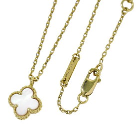 本物 ヴァンクリーフ & アーペル Van Cleef & Arpels スウィート アルハンブラ 750 YG ネックレス イエローゴールド アクセサリー ジュエリー 中古