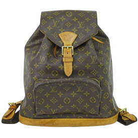 本物 ルイヴィトン LOUIS VUITTON LV モンスリ GM モノグラム リュックサック バックパック ブラウン M51135 ビトン バッグ 中古・