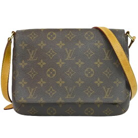 本物 ルイヴィトン LOUIS VUITTON LV ミュゼットタンゴ ロング モノグラム ショルダーバッグ ポシェット ブラウン M51388 ビトン バッグ 中古