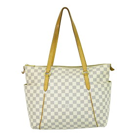 本物 ルイヴィトン LOUIS VUITTON LV 旧型 トータリー MM ダミエ アズール ショルダーバッグ トートバッグ ホワイト グレー N51262 ビトン バッグ 中古・