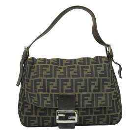 本物 フェンディ FENDI ズッカ マンマバケット ショルダーバッグ ハンドバッグ キャンバス ブラウン Zucca バッグ 中古・
