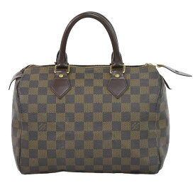 本物 ルイヴィトン LOUIS VUITTON LV 旧型 スピーディ 25 ダミエ エベヌ ハンドバッグ ミニボストンバッグ ブラウン N41532 Speedy ビトン バッグ 中古