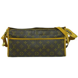本物 ルイヴィトン LOUIS VUITTON LV ポパンクール ロン モノグラム ショルダーバッグ ポシェット ブラウン M40008 ビトン バッグ 中古