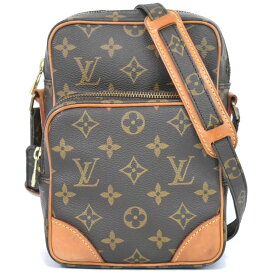 本物 ルイヴィトン LOUIS VUITTON LV アマゾン モノグラム ショルダーバッグ ポシェット ブラウン M45236 Amazon ビトン バッグ 中古