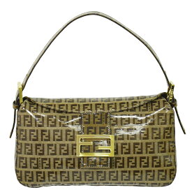 本物 フェンディ FENDI ズッキーノ ショルダーバッグ ハンドバッグ ビニール ブラウン 26725 Zucchino バッグ 中古・