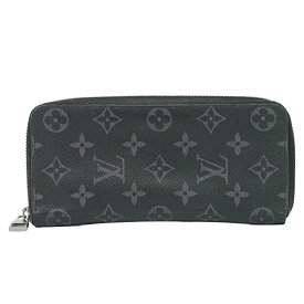 本物 ルイヴィトン LOUIS VUITTON LV ジッピーウォレット ヴェルティカル モノグラム エクリプス 長財布 ブラック グレー N62295 ビトン 財布 ウォレット 中古・