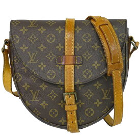 本物 ルイヴィトン LOUIS VUITTON LV シャンティ MM モノグラム ショルダーバッグ ポシェット ブラウン M51233 Chantilly ビトン バッグ 中古・