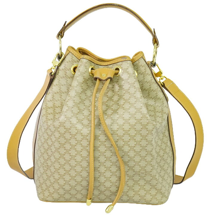 楽天市場】本物 セリーヌ CELINE マカダム 2WAY 巾着 ショルダーバッグ  
