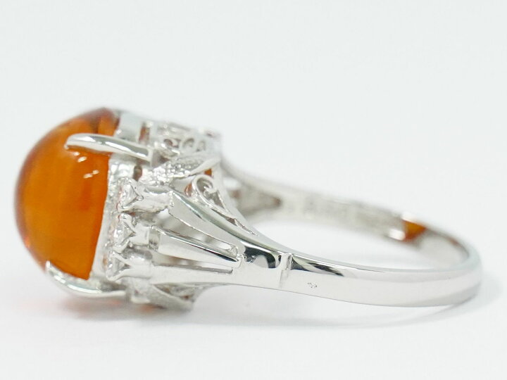 楽天市場】本物 ファイアオパール 3.60ct ダイヤモンド Pm900 リング 