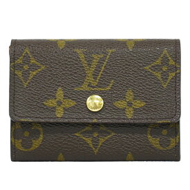 本物 ルイヴィトン LOUIS VUITTON LV ポルトモネ プラ モノグラム コインケース 小銭入れ ブラウン M61930 ビトン 財布 ウォレット 中古・