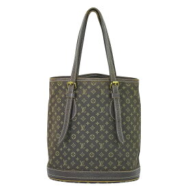 本物 ルイヴィトン LOUIS VUITTON LV バケット PM モノグラム ミニラン ショルダーバッグ トートバッグ エベヌ M95226 ビトン バッグ 中古・