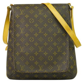 本物 ルイヴィトン LOUIS VUITTON LV ミュゼット モノグラム ショルダーバッグ ポシェット ブラウン M51256 Musette ビトン バッグ 中古・