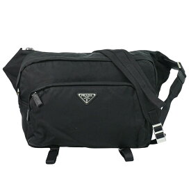 本物 プラダ PRADA ナイロン ウエストポーチ ウエストバッグ ボディバッグ ブラック バッグ 中古・