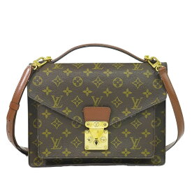 本物 ルイヴィトン LOUIS VUITTON LV モンソー モノグラム 2WAY ショルダーバッグ ハンドバッグ ブラウン M51185 ビトン バッグ 中古・