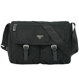 本物 プラダ PRADA ヴェラ ショルダーバッグ ポシェット ナイロン ブラック B1738 Vela バッグ 中古・