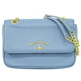 本物 ヴィヴィアン ウエストウッド Vivienne Westwood PVC ショルダーバッグ ブルー バッグ 中古・