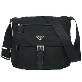 本物 プラダ PRADA ナイロン ショルダーバッグ ポシェット ブラック バッグ 中古・