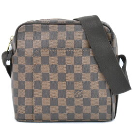 本物 ルイヴィトン LOUIS VUITTON LV オラフ PM ダミエ エベヌ ショルダーバッグ ポシェット ブラウン N41442 Olav ビトン バッグ 中古