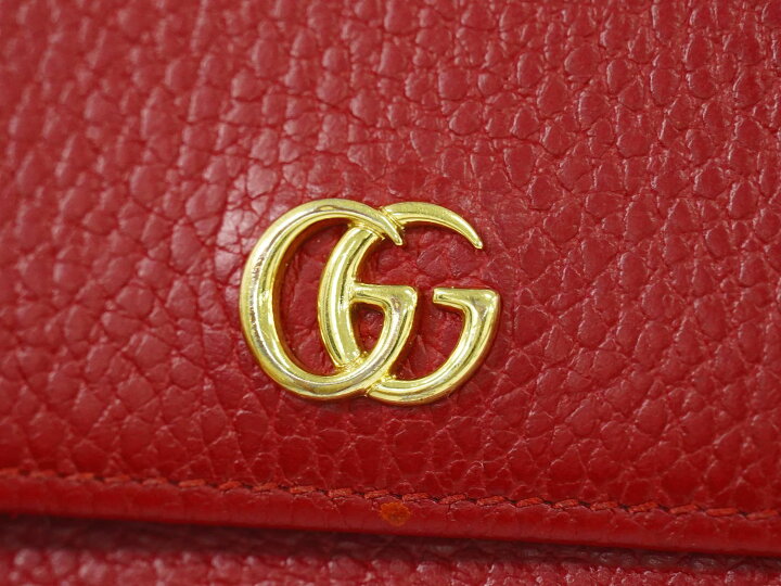 楽天市場】本物 グッチ GUCCI GGマーモント 三つ折り 折財布  