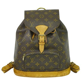 本物 ルイヴィトン LOUIS VUITTON LV モンスリ MM リュックサック バックパック モノグラム ブラウン M51136 ビトン バッグ 中古・